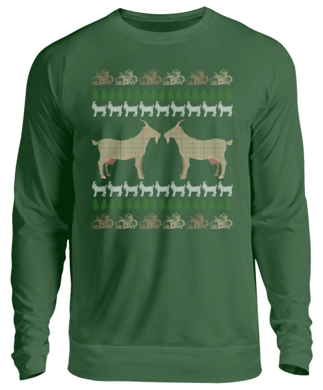 Ziegen 5 Ugly Christmas · Unisex Sweatshirt Pullover-Unisex Sweatshirt-Bottle Green-S-Agrarstarz