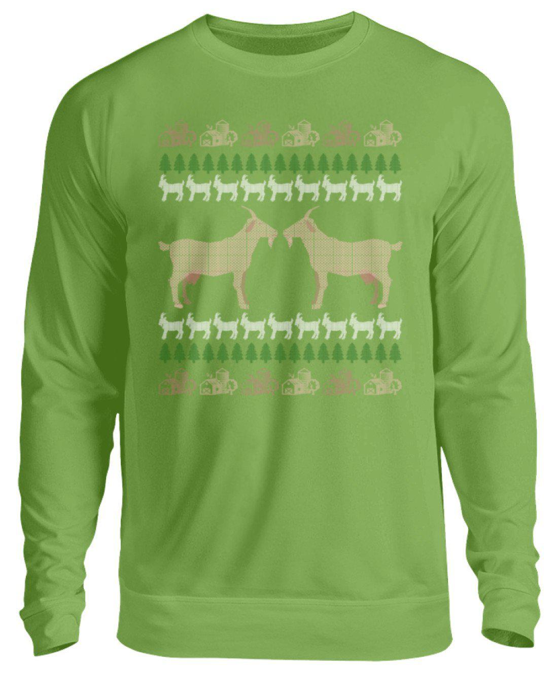 Ziegen 5 Ugly Christmas · Unisex Sweatshirt Pullover-Unisex Sweatshirt-LimeGreen-S-Agrarstarz