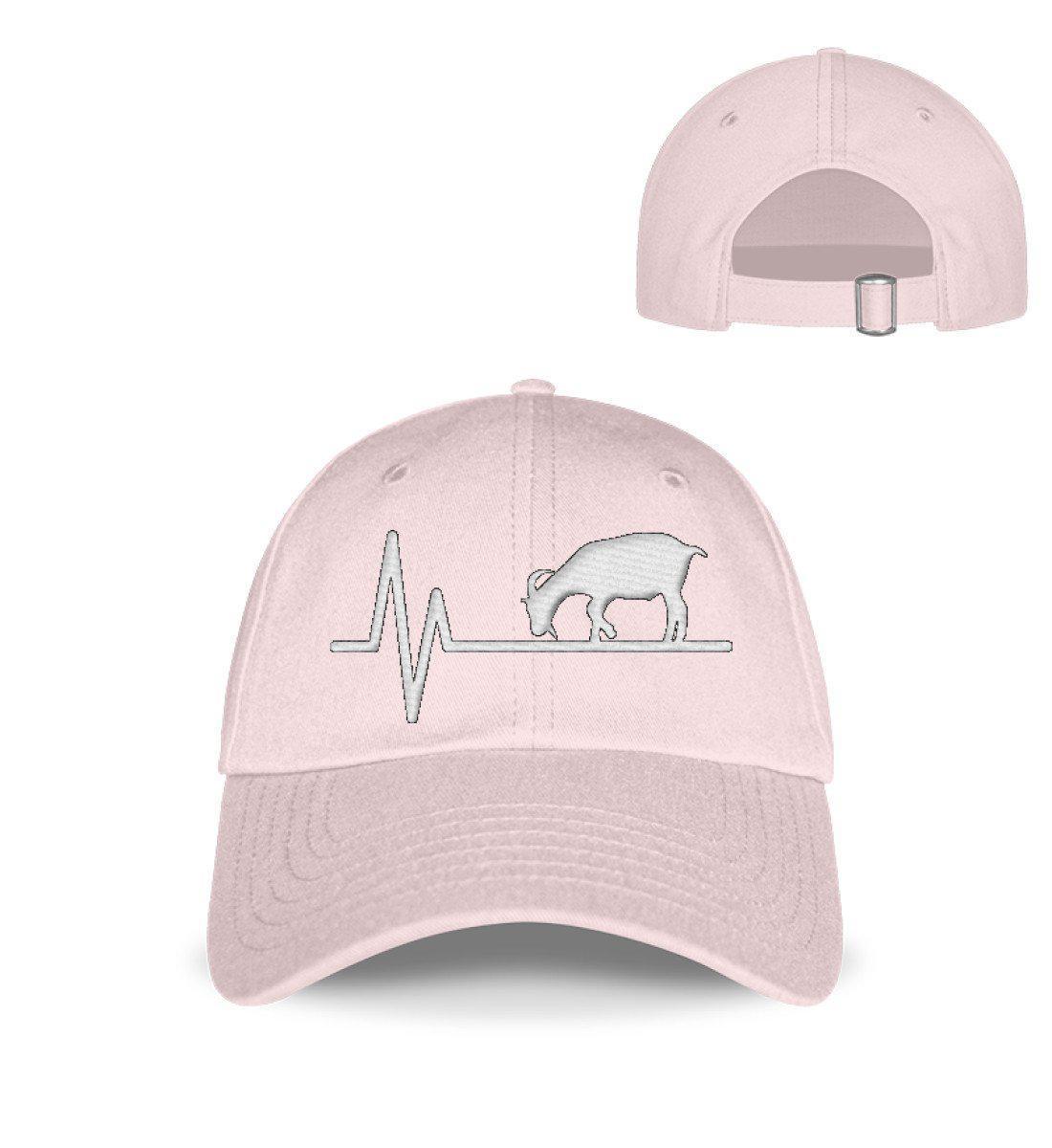 Ziegen Heartbeat · Kappe-Baseball Cap mit Stick-Pastel Pink-Einheitsgröße-Agrarstarz