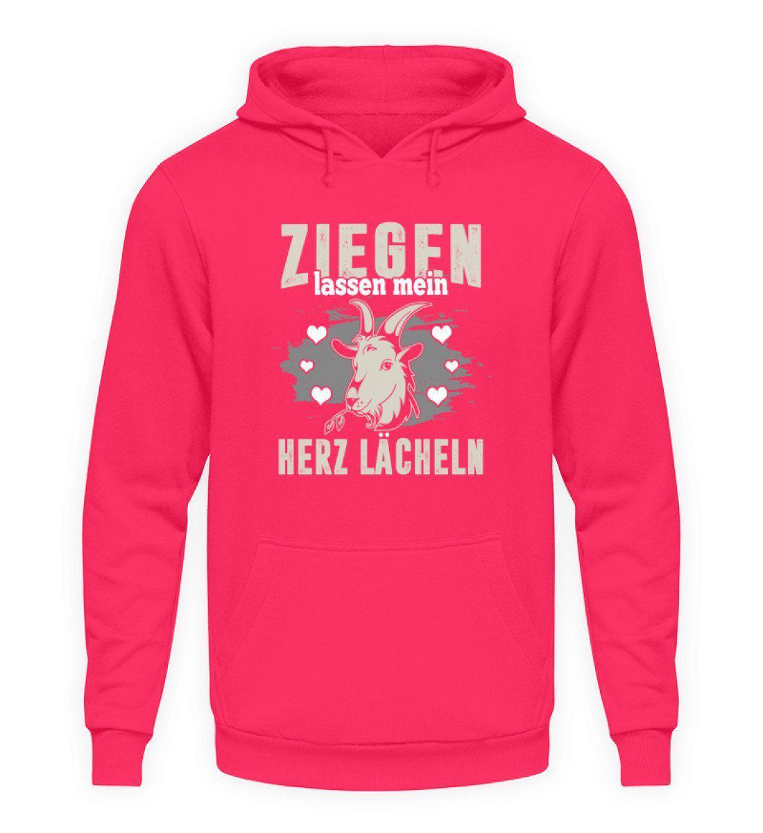 Ziegen Herz lächeln · Unisex Kapuzenpullover Hoodie-Unisex Hoodie-Hot Pink-L-Agrarstarz