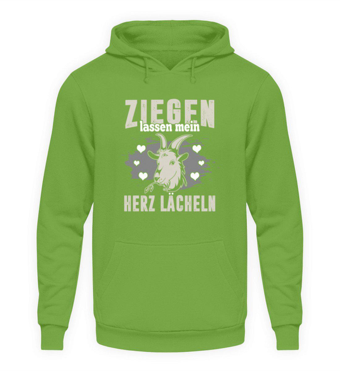 Ziegen Herz lächeln · Unisex Kapuzenpullover Hoodie-Unisex Hoodie-LimeGreen-L-Agrarstarz