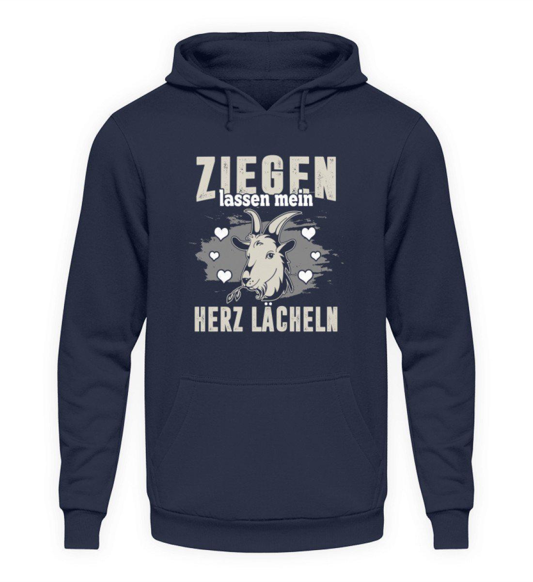 Ziegen Herz lächeln · Unisex Kapuzenpullover Hoodie-Unisex Hoodie-Oxford Navy-L-Agrarstarz