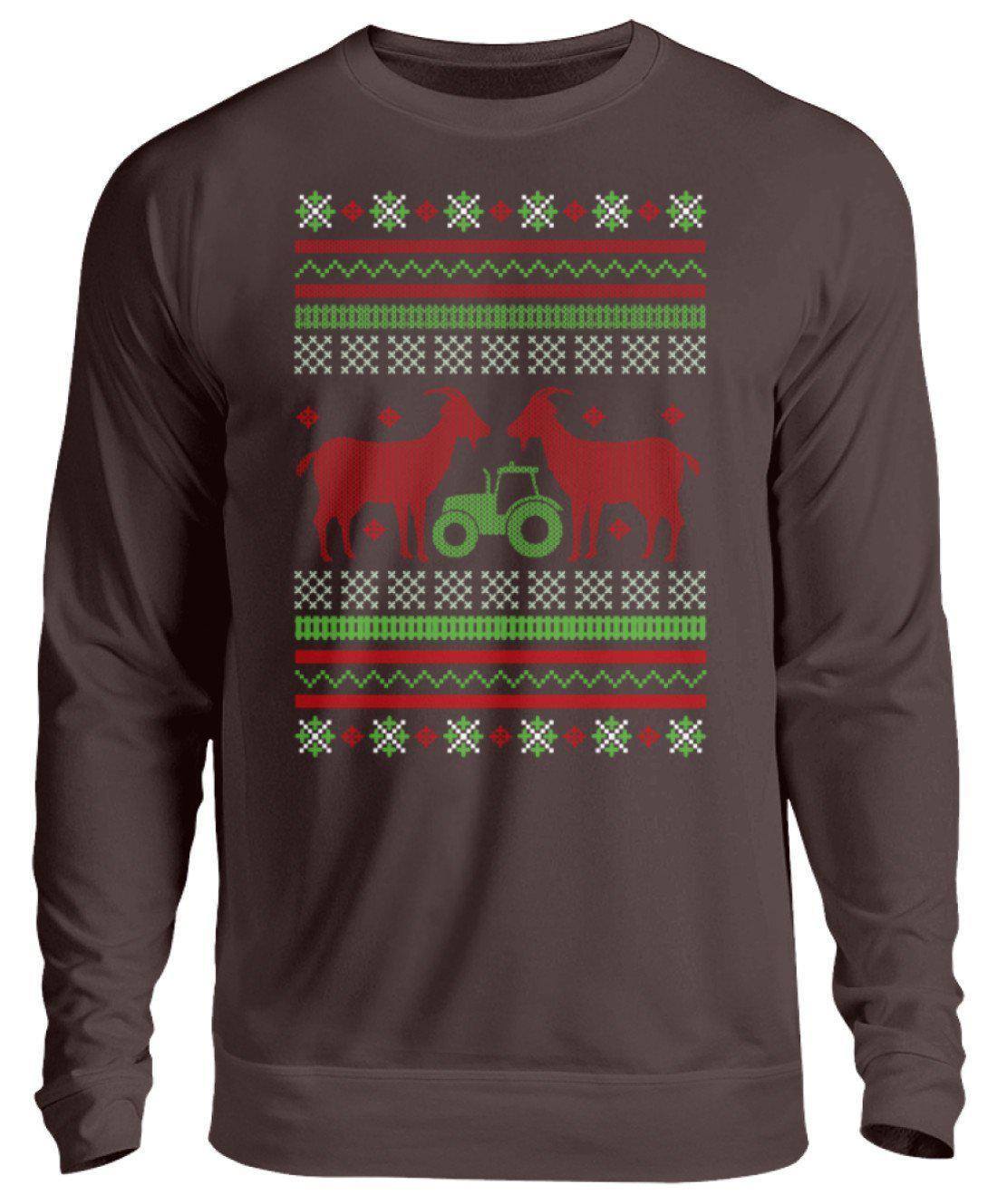 Ziegen Ugly Christmas · Unisex Sweatshirt Pullover-Unisex Sweatshirt-Hot Chocolate-S-Agrarstarz