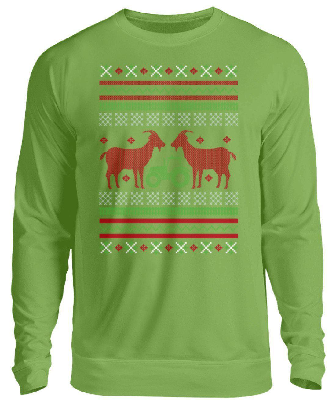 Ziegen Ugly Christmas · Unisex Sweatshirt Pullover-Unisex Sweatshirt-LimeGreen-S-Agrarstarz