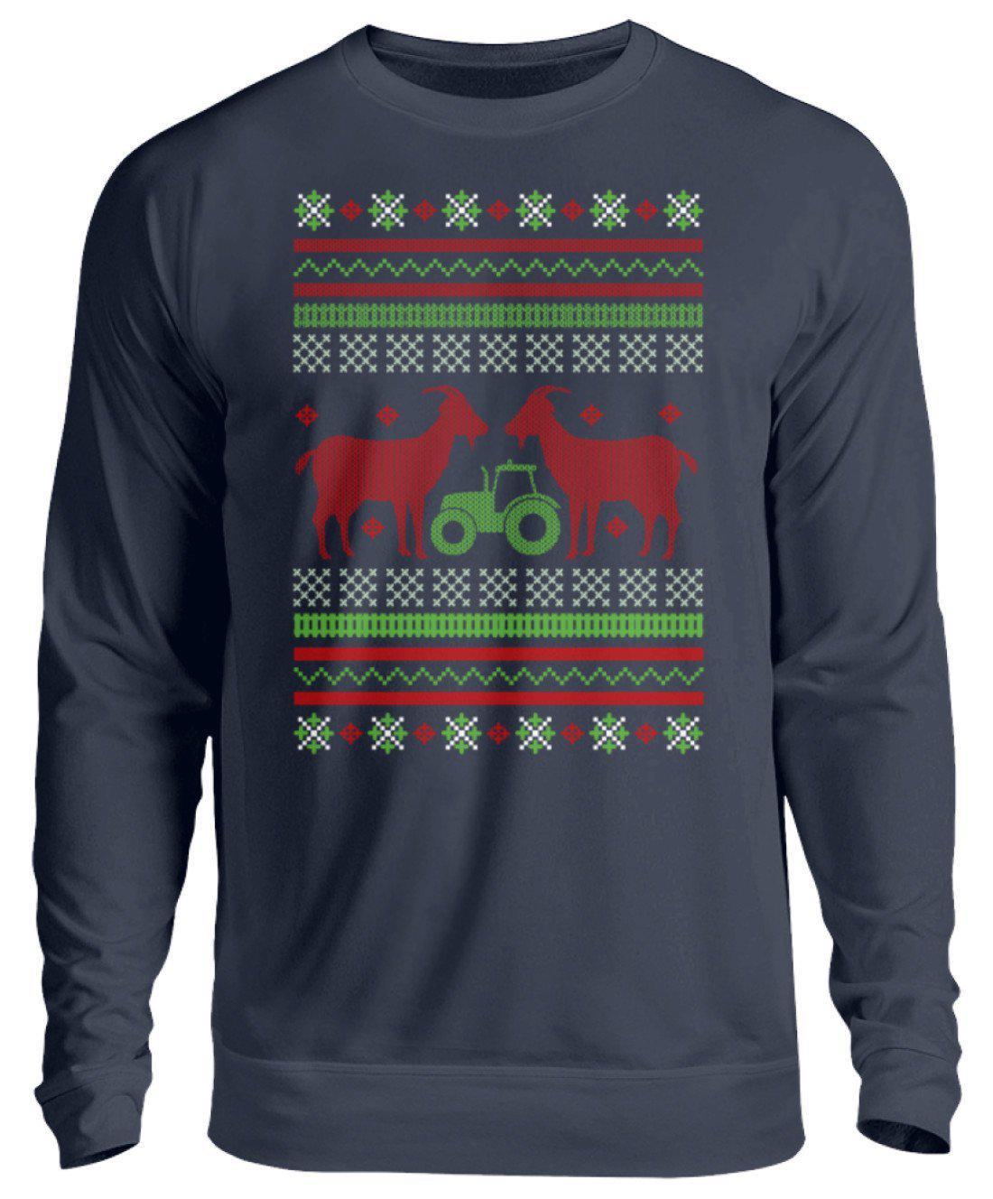 Ziegen Ugly Christmas · Unisex Sweatshirt Pullover-Unisex Sweatshirt-Oxford Navy-S-Agrarstarz