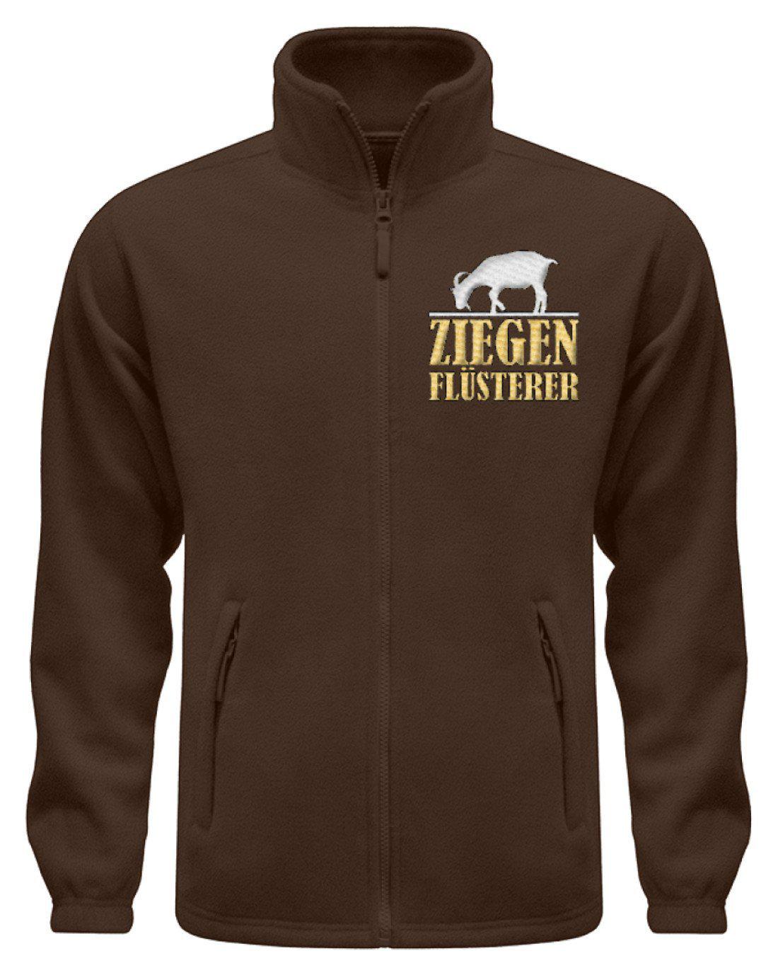 Ziegenflüsterer · Fleece Jacke mit Stick-Fleece Jacke mit Stick-Dark Chocolate-S-Agrarstarz