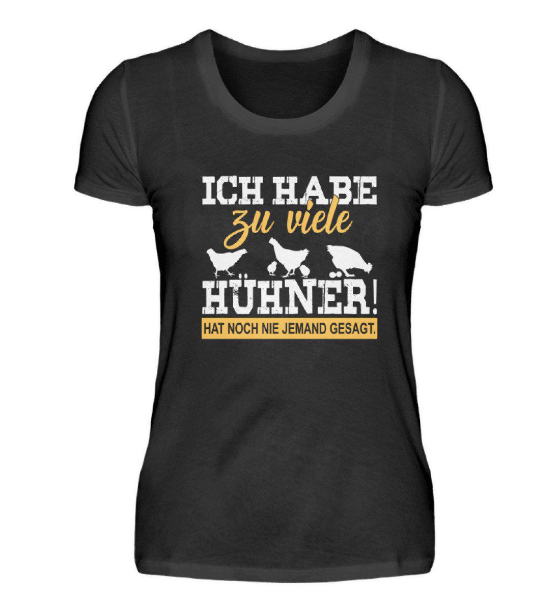 Zu viele Hühner · Damen T-Shirt-Damen Basic T-Shirt-Black-S-Agrarstarz