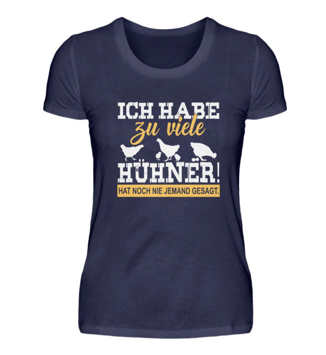 Zu viele Hühner · Damen T-Shirt-Damen Basic T-Shirt-Navy-S-Agrarstarz