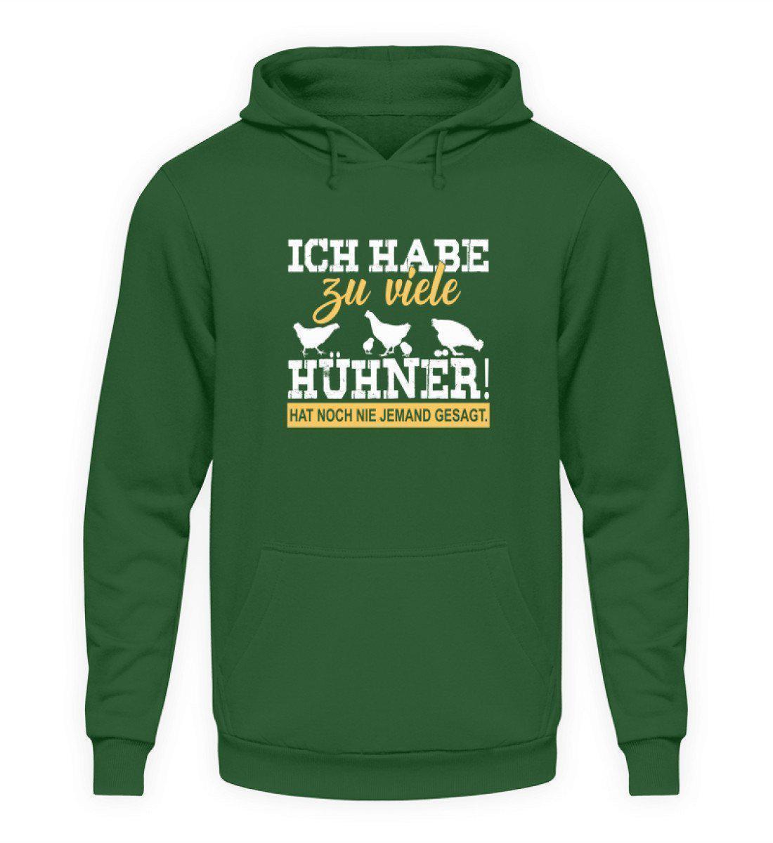 Zu viele Hühner · Unisex Kapuzenpullover Hoodie-Unisex Hoodie-Bottle Green-L-Agrarstarz