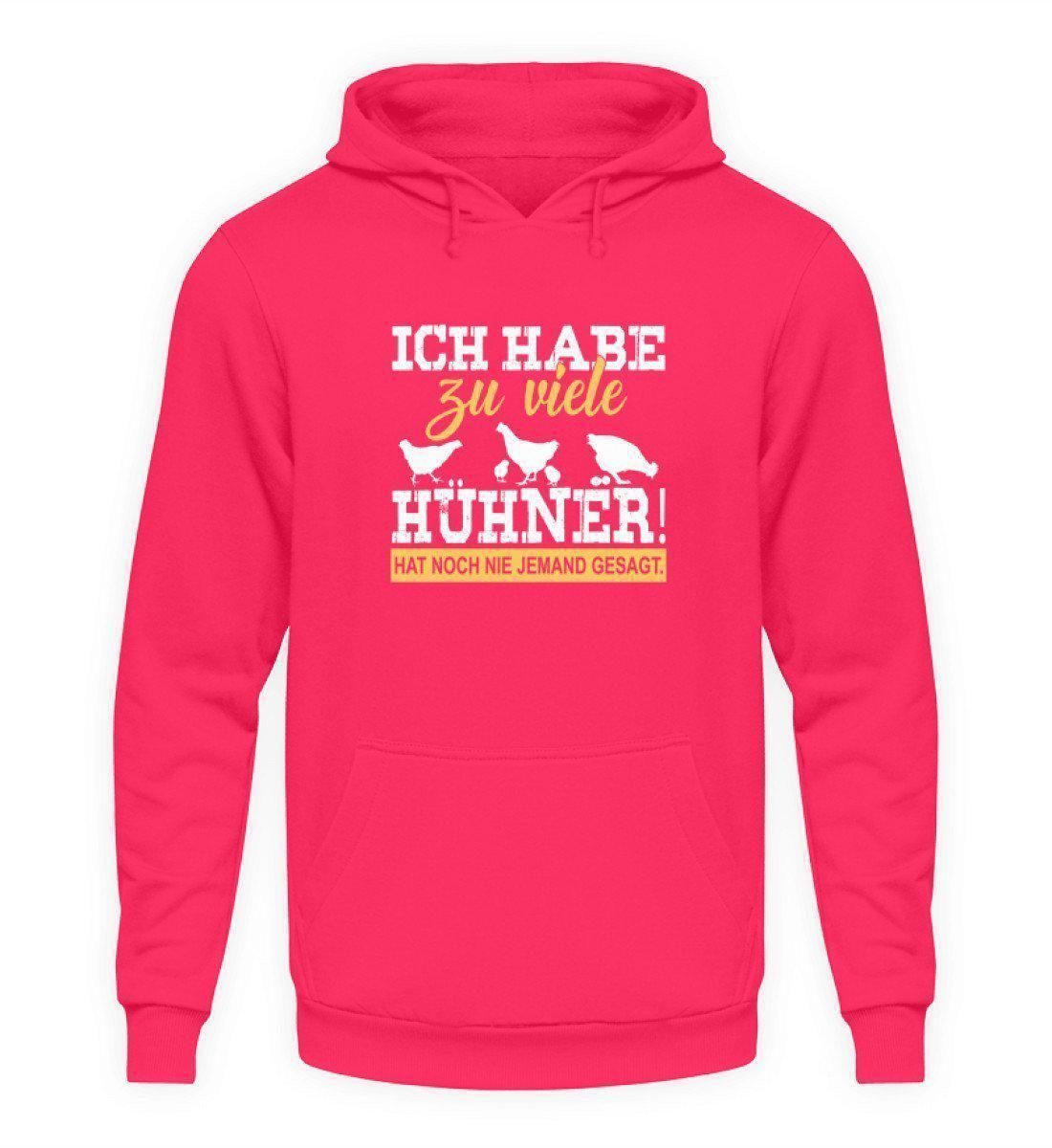 Zu viele Hühner · Unisex Kapuzenpullover Hoodie-Unisex Hoodie-Hot Pink-L-Agrarstarz