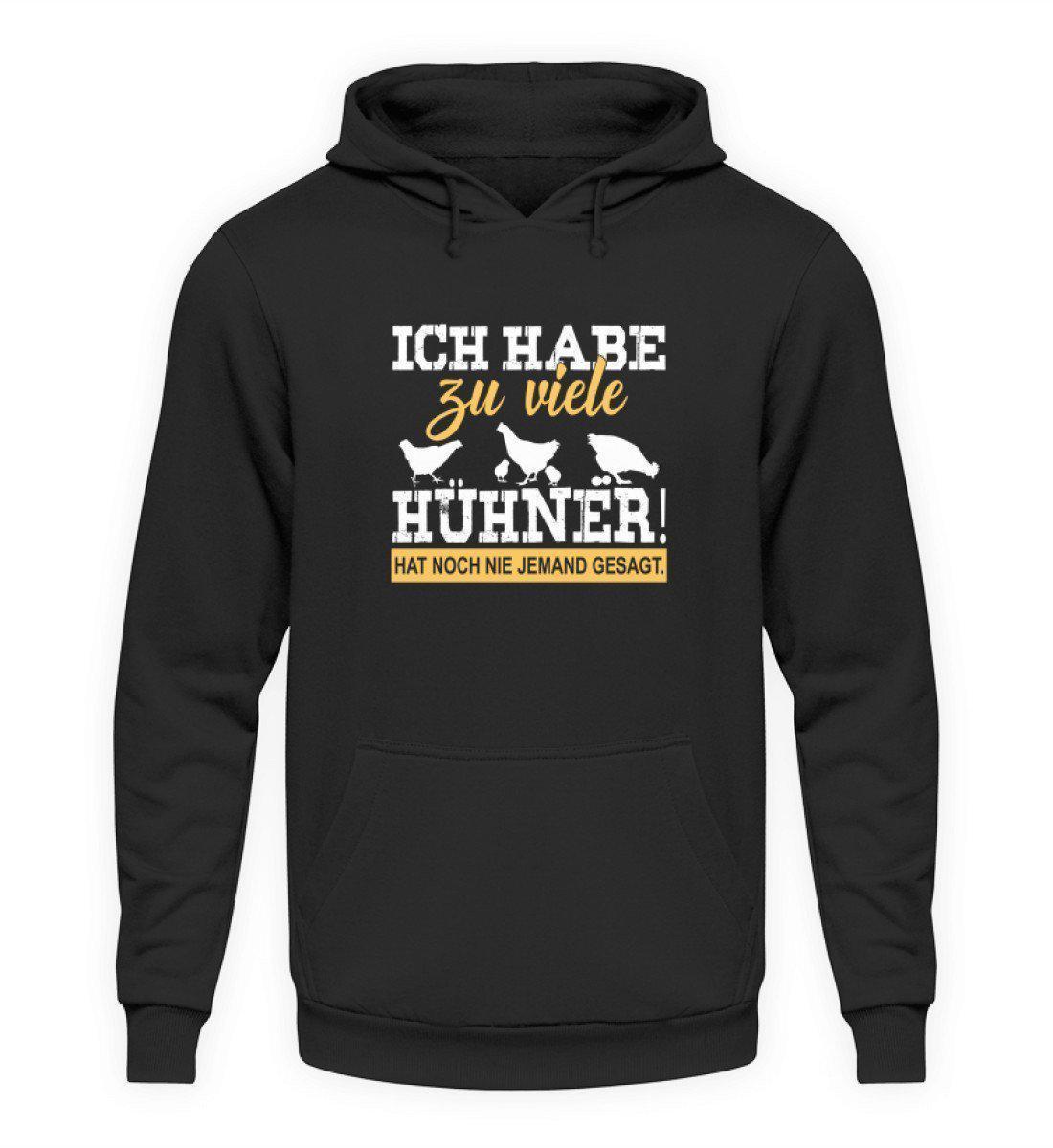 Zu viele Hühner · Unisex Kapuzenpullover Hoodie-Unisex Hoodie-Jet Black-L-Agrarstarz