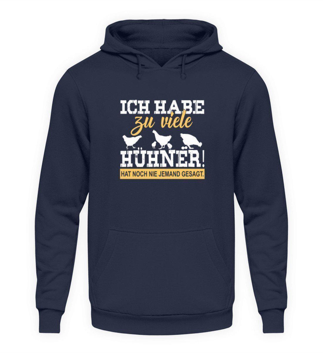 Zu viele Hühner · Unisex Kapuzenpullover Hoodie-Unisex Hoodie-Oxford Navy-L-Agrarstarz