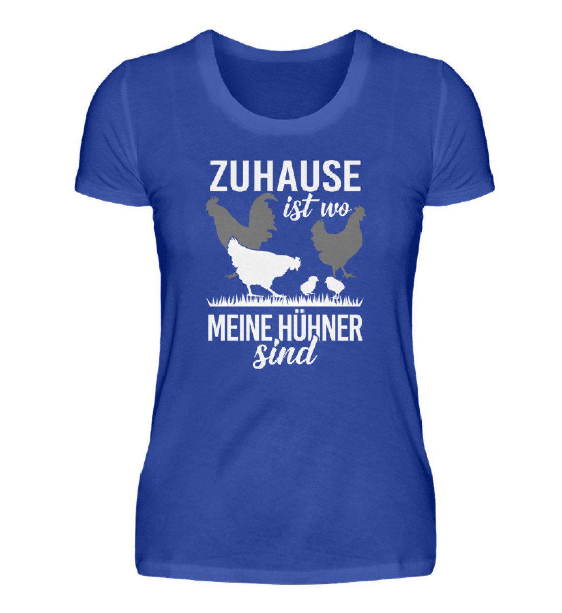 Zuhause Hühner · Damen T-Shirt-Damen Basic T-Shirt-Neon Blue-S-Agrarstarz