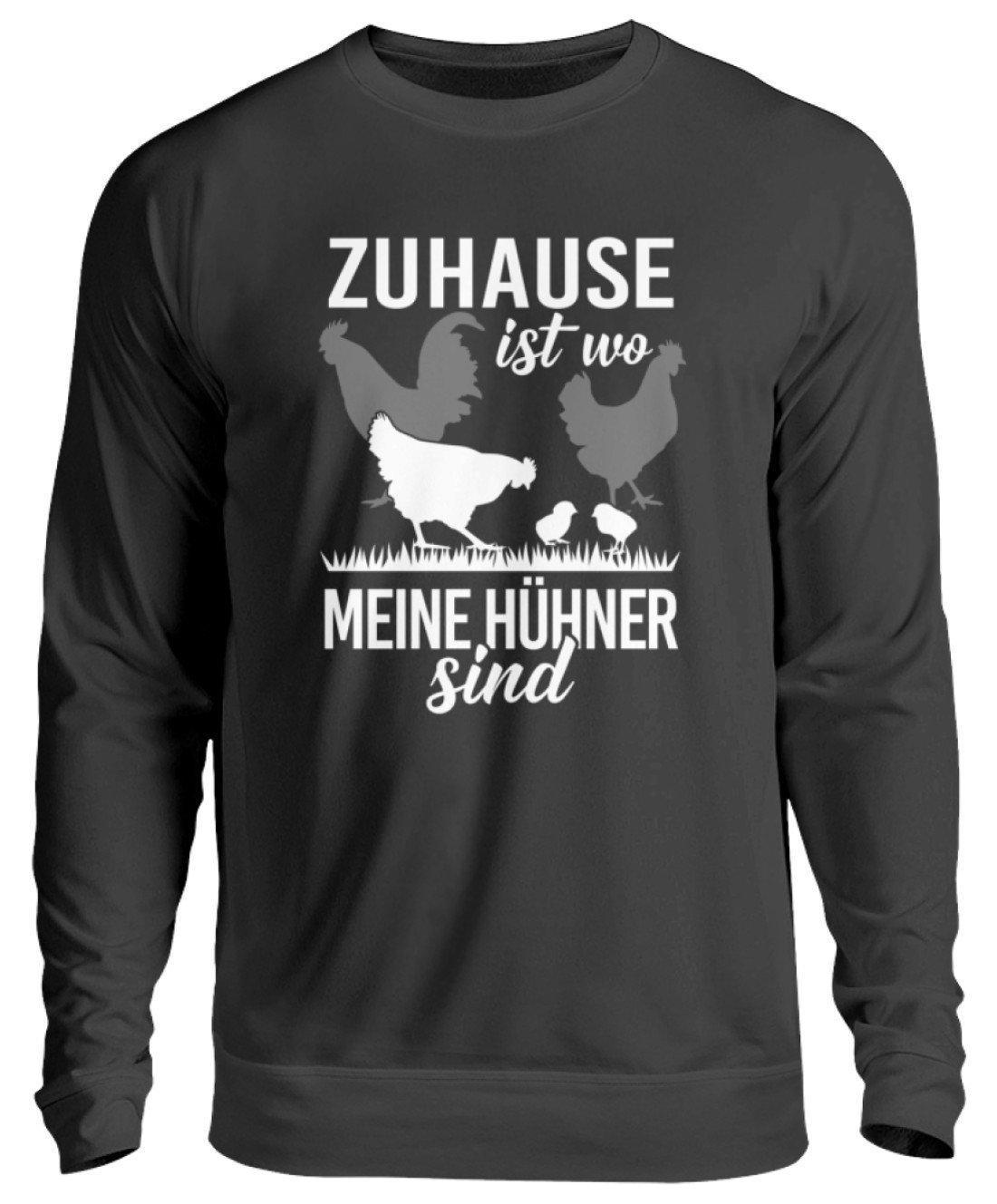 Zuhause Hühner · Unisex Sweatshirt Pullover-Unisex Sweatshirt-Jet Black-S-Agrarstarz