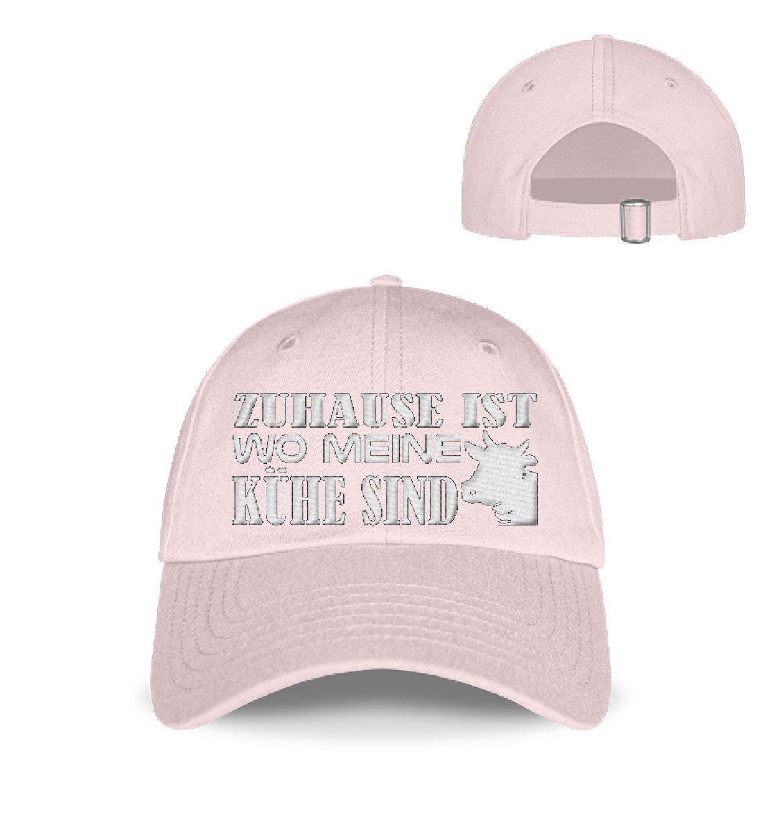 Zuhause ist wo meine Kühe sind · Kappe-Baseball Cap mit Stick-Pastel Pink-Einheitsgröße-Agrarstarz