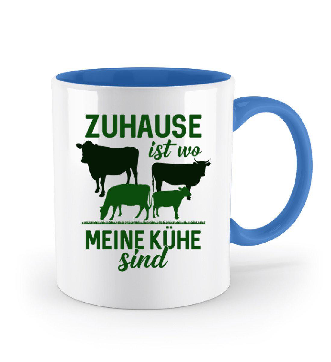 Zuhause ist wo meine Kühe sind · Keramik Tasse zweifarbig-Keramik Tasse Zweifarbig-Agrarstarz