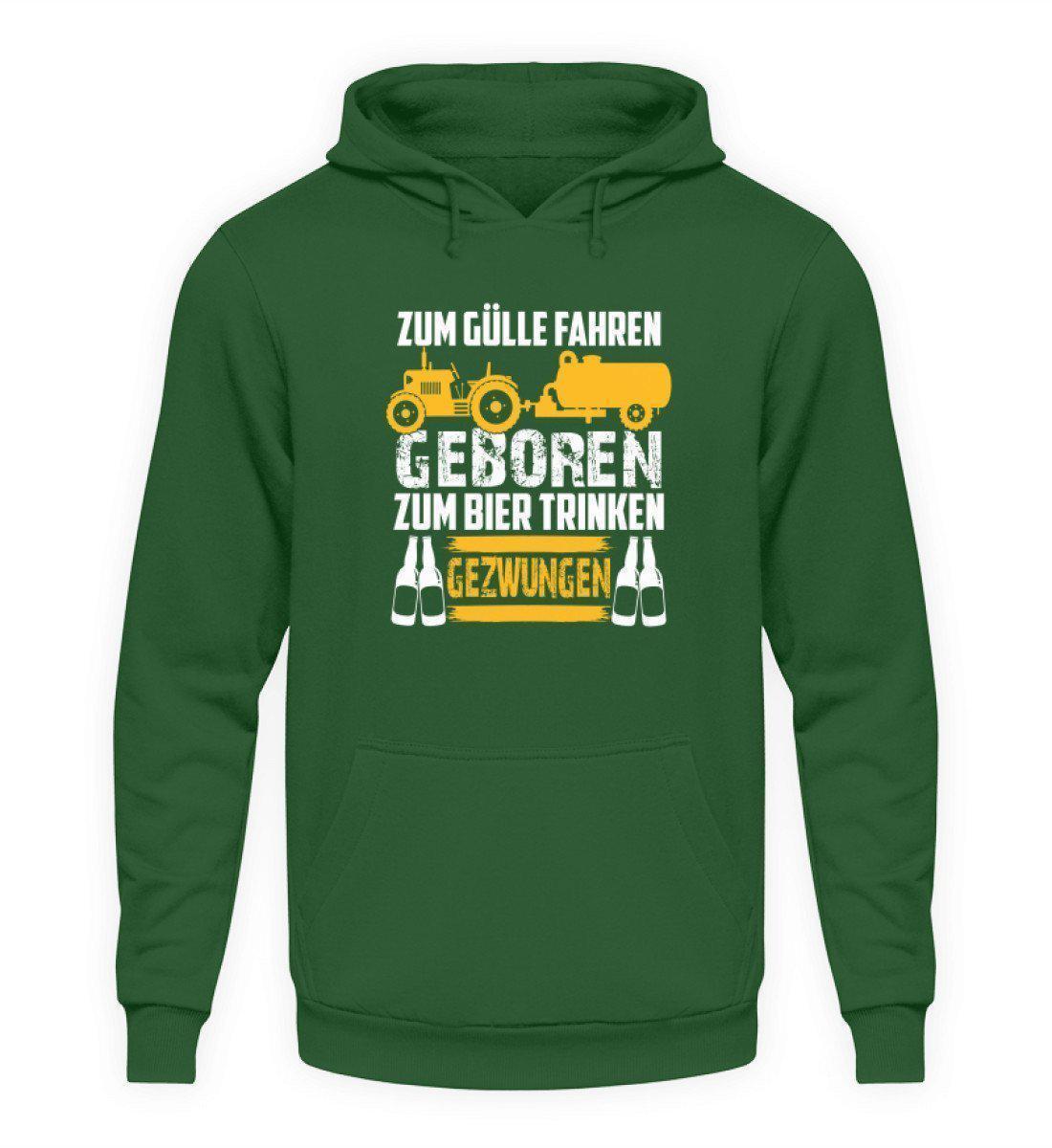 Zum Gülle fahren geboren · Unisex Kapuzenpullover Hoodie-Unisex Hoodie-Bottle Green-L-Agrarstarz