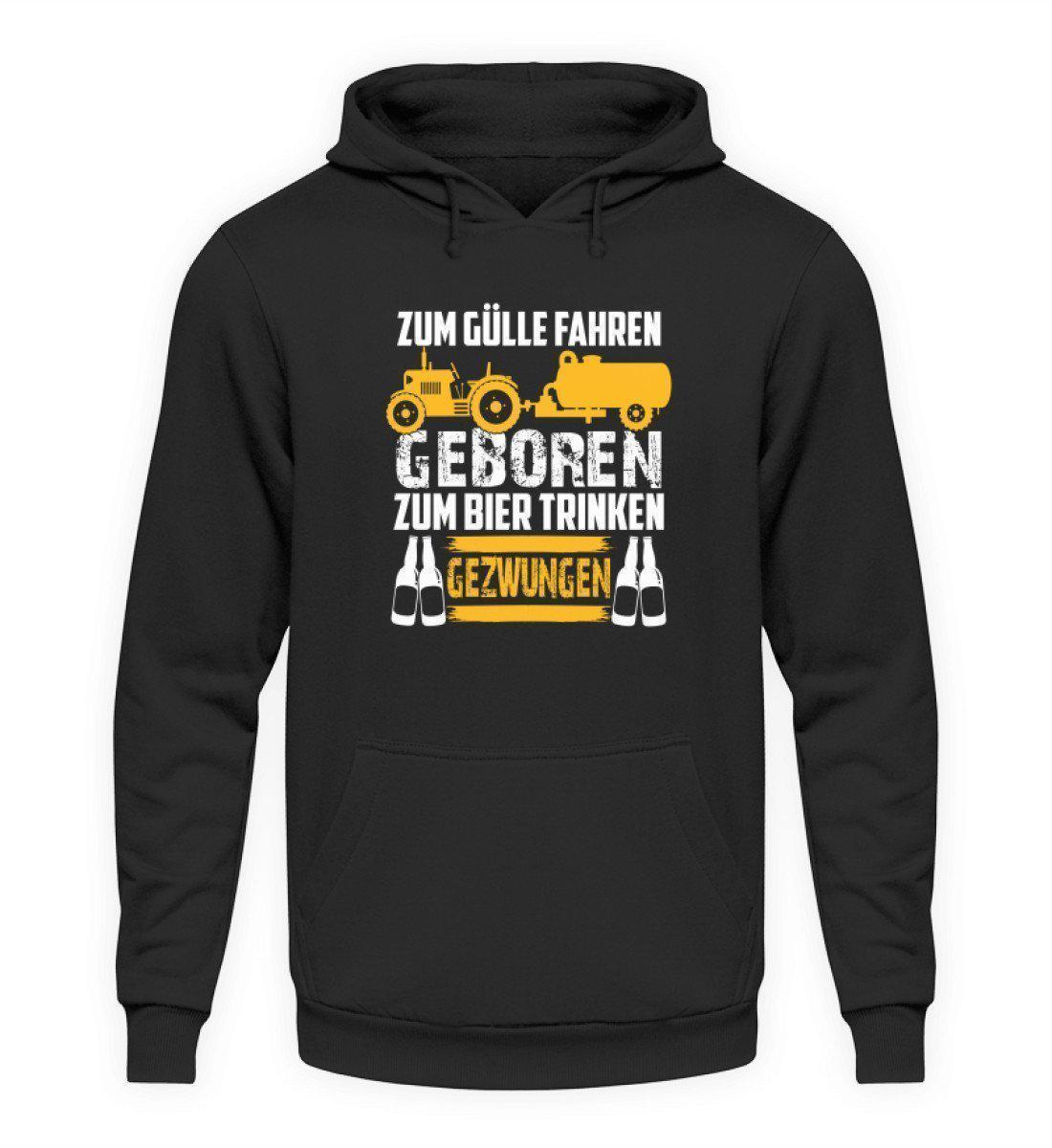 Zum Gülle fahren geboren · Unisex Kapuzenpullover Hoodie-Unisex Hoodie-Jet Black-L-Agrarstarz