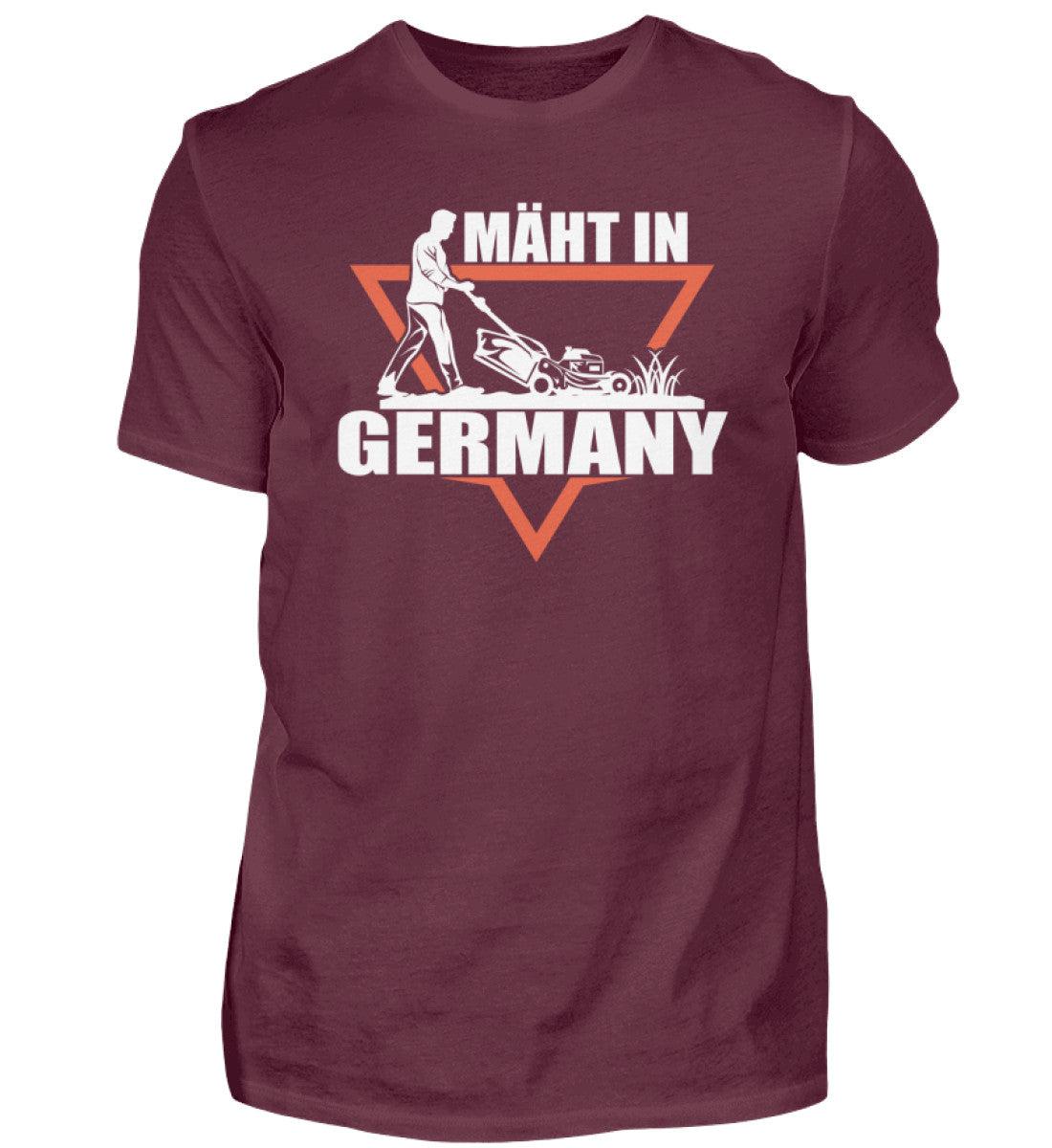 mäht in Germany · Herren T-Shirt-Herren Basic T-Shirt-Burgundy-S-Agrarstarz