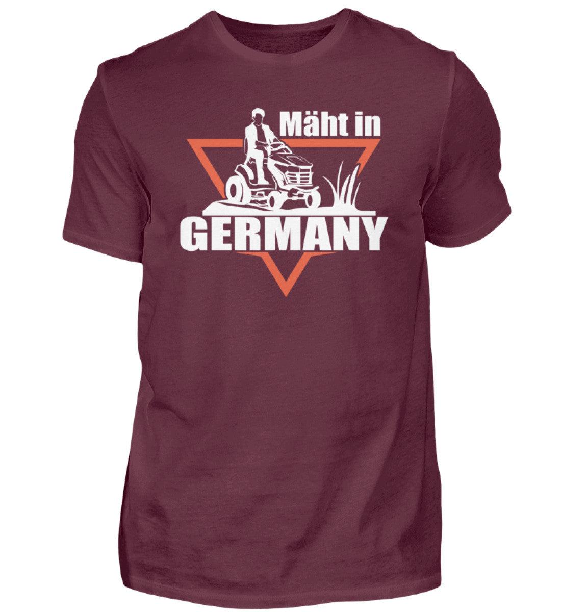 mäht in Germany Traktor · Herren T-Shirt-Herren Basic T-Shirt-Burgundy-S-Agrarstarz