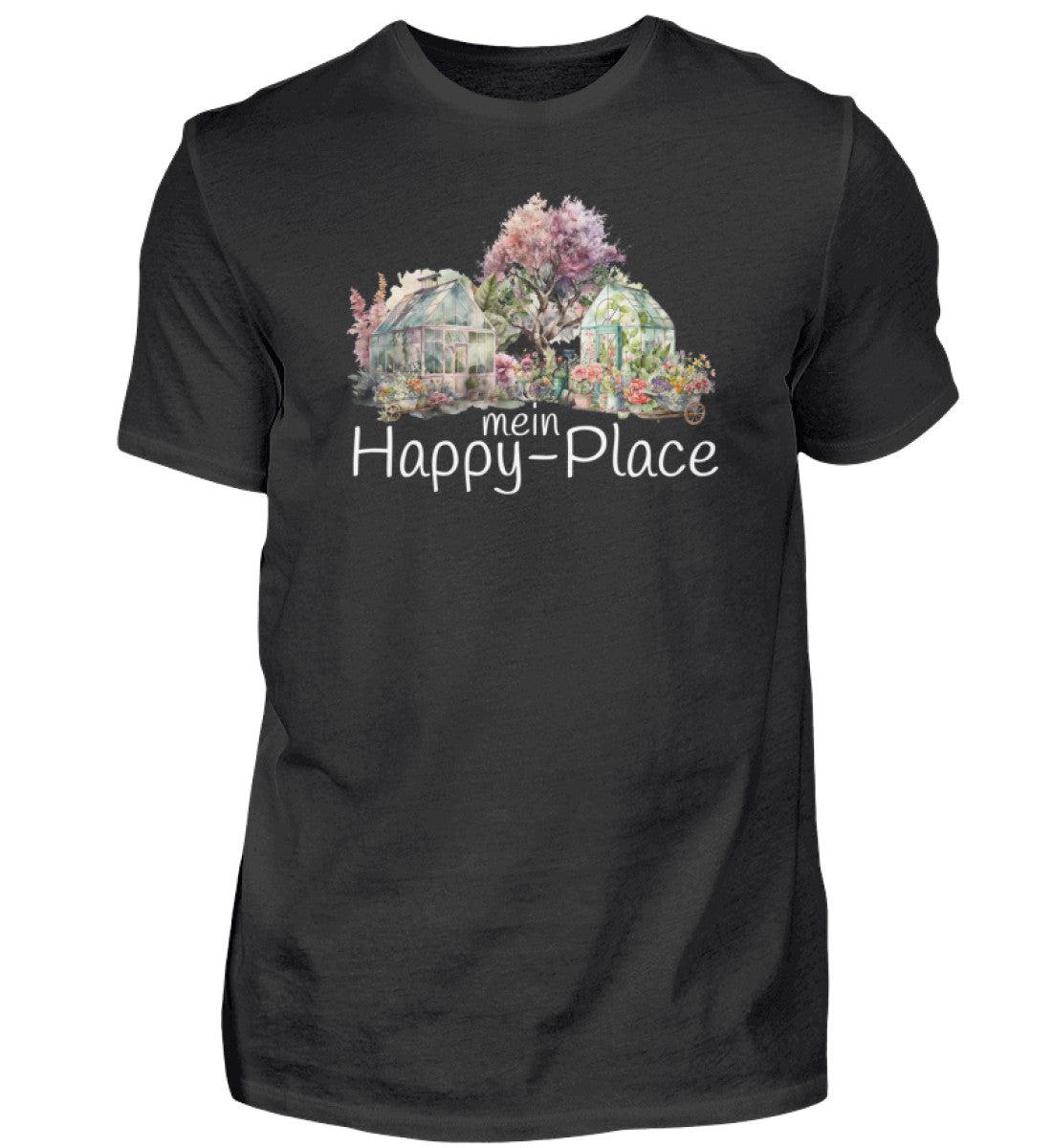 mein Happy Place · Herren T-Shirt-Herren Basic T-Shirt-Black-XS-Agrarstarz