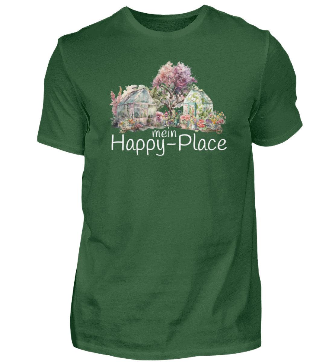 mein Happy Place · Herren T-Shirt-Herren Basic T-Shirt-Bottle Green-S-Agrarstarz