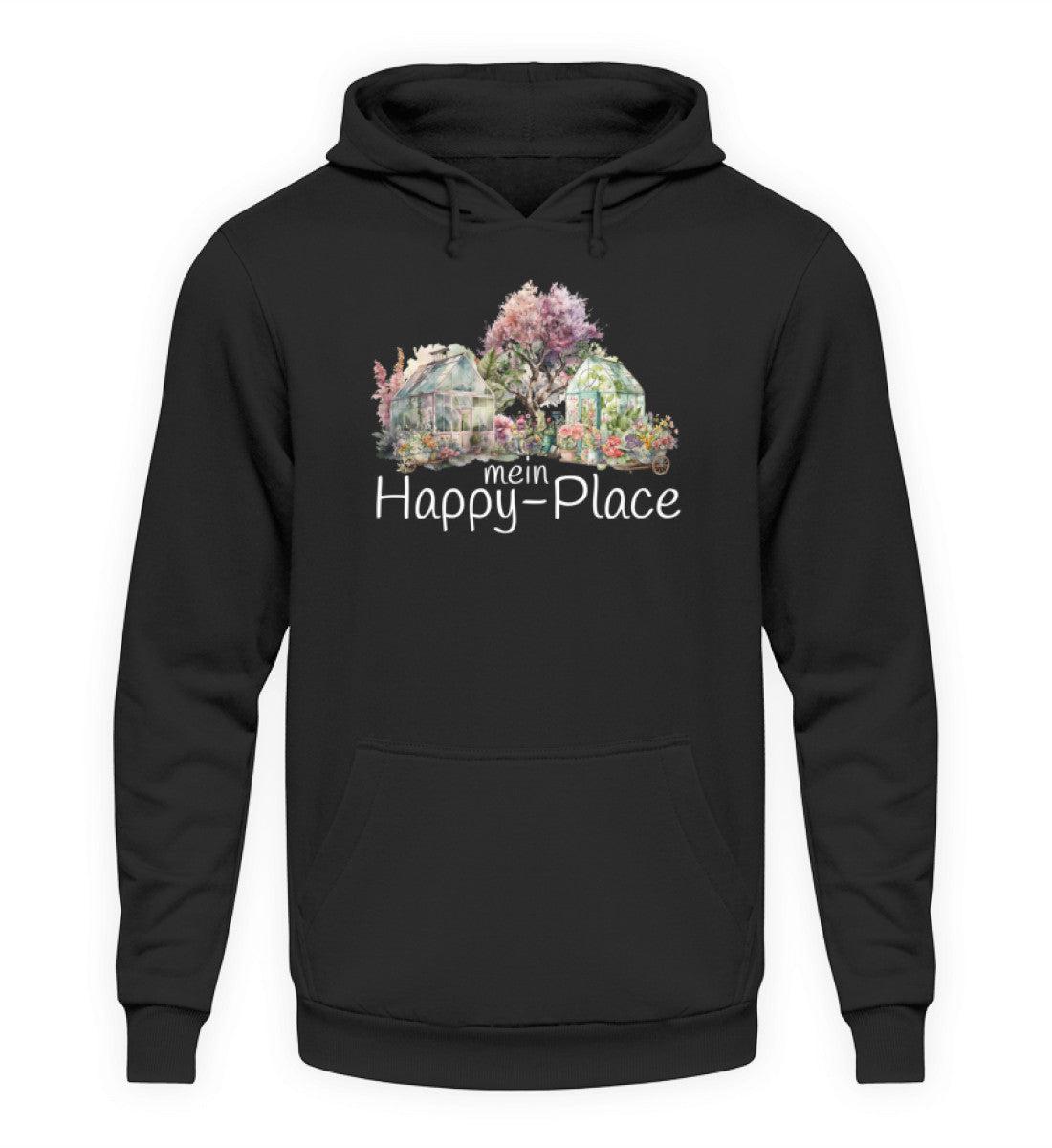 mein Happy Place · Unisex Kapuzenpullover Hoodie-Unisex Hoodie-Deep Black-XS-Agrarstarz